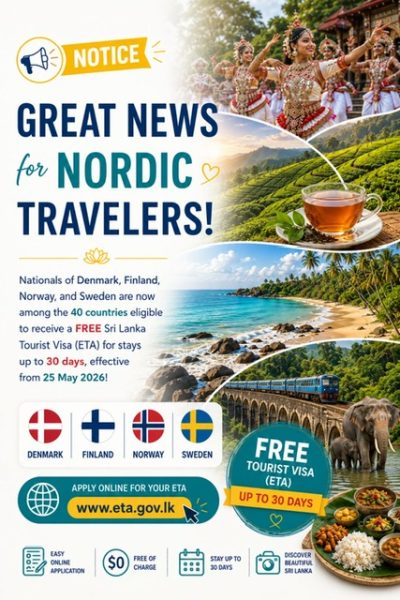 Free Tourist Visas for Nationals of 40 Selected Countries