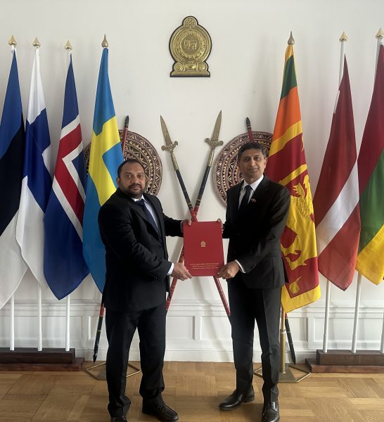 Newly appointed Honorary Consul of Sri Lanka in Gothenburg, Sweden receives the Commission of Appointment